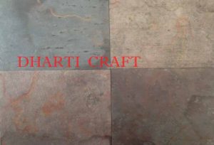 Schist cladding sheets of Multicolor peacock slate