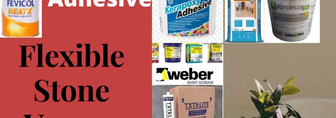 Flexible stone veneer adhesive